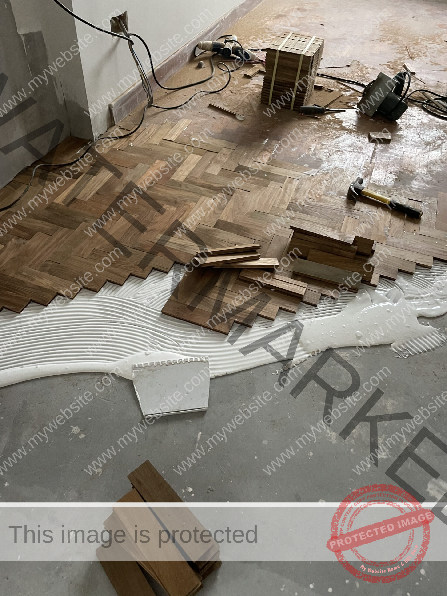 Stylish parquet flooring