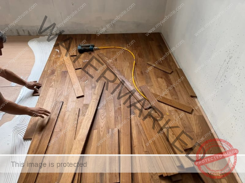 Parquet flooring installation