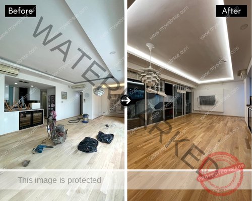 Before and after parquet flooring singapore