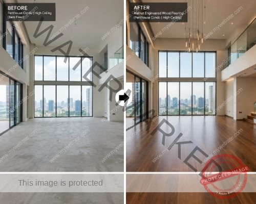 Engineered wood flooring (Walnut)