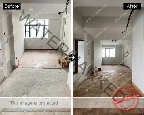 Parquet Flooring in Singapore before and after